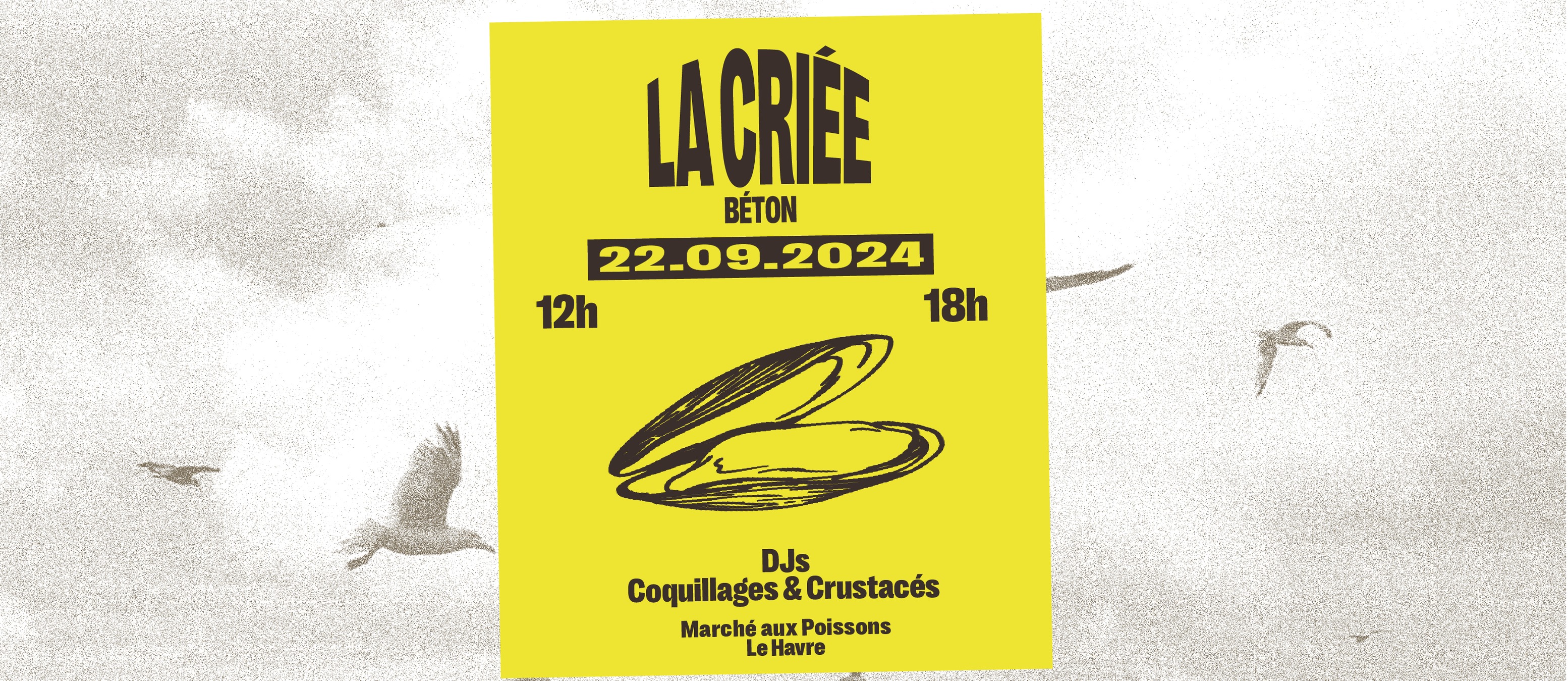 LA CRIÉE BÉTON : DJS COQUILLAGES & CRUSTACÉS